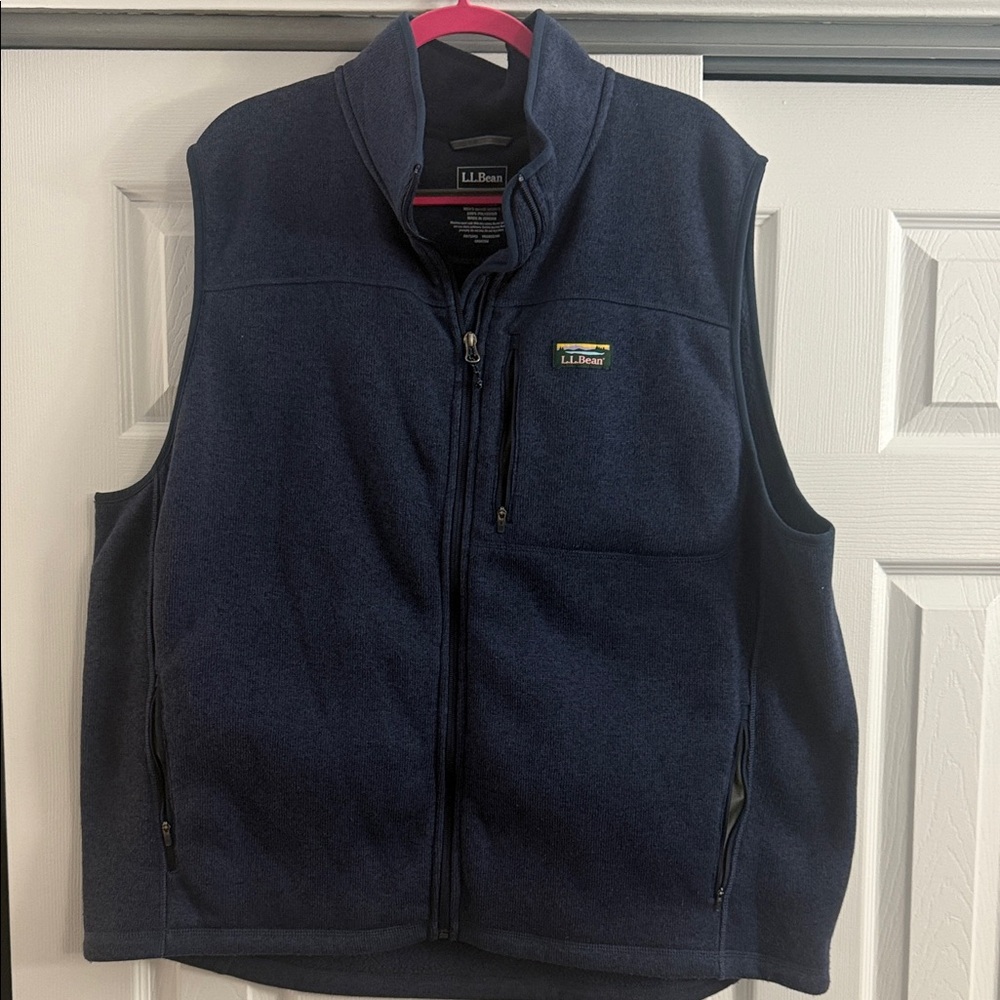 L.L. Bean Men's Bright Navy Fleece Vest